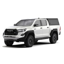  Hardtop noir Alu-Cab Toyota Hilux Revo 2016+ double cabine robuste 